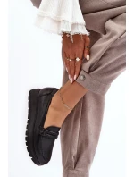 Skórzane Półbuty Na Platformie Z Ozdobą Czarne Lemar Lehira Skórzane Półbuty Na Platformie Z Ozdobą Czarne Lemar Lehira