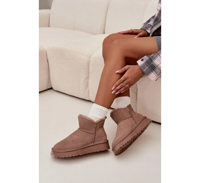 Śniegowce Z Naturalnego Zamszu Ocieplane Futerkiem Vinceza 97961 Beżowe Śniegowce Z Naturalnego Zamszu Ocieplane Futerkiem Vinceza 97961 Beżowe