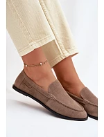 Dámské mokasíny z přírodního semiše Big Star TT274207 Béžové Dámské mokasíny z přírodního semiše Big Star TT274207 Béžové