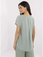 Blúzka D73761M11171B pistáciová Blúzka D73761M11171B pistáciová