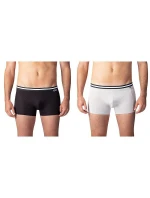 Dvojité balenie bavlnených boxeriek COTTON STRETCH BOXER 2x - BELLINDA - čierne