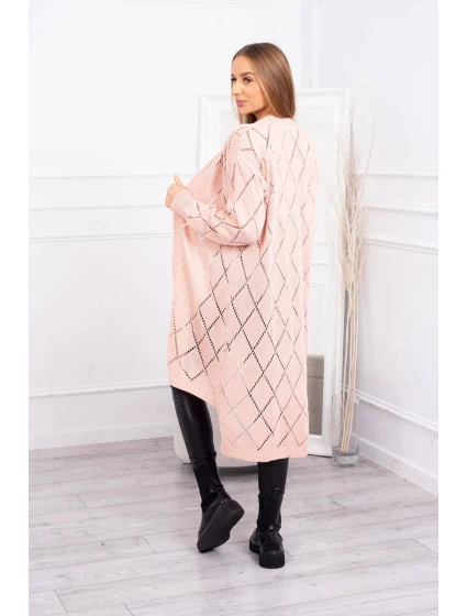 Sveter s geometrickým vzorom púdrovo ružový Sveter s geometrickým vzorom púdrovo ružový