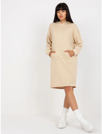 Šaty D10044C30296A svetlo béžové