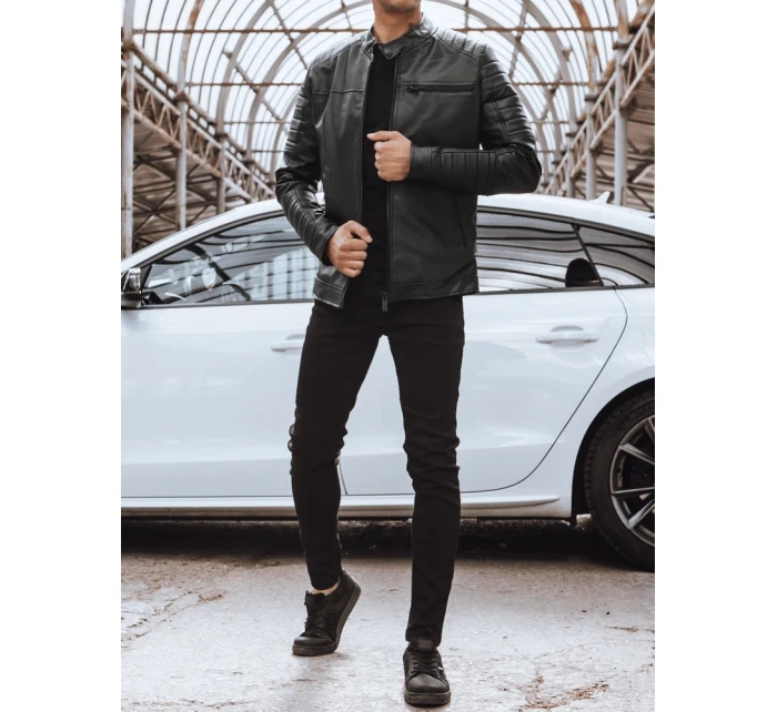Pánská kožená bunda černá Dstreet model 21965530 - FashionStreet