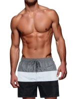 Pánske šedo-biele plavecké šortky FashionStreet SX2519