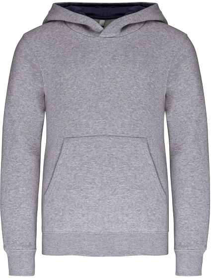 Kariban K 453 Detská mikina s kapucňou v kontrastných farbách 20.K453 oxford grey/navy Kariban K 453 Detská mikina s kapucňou v kontrastných farbách 20.K453 oxford grey/navy