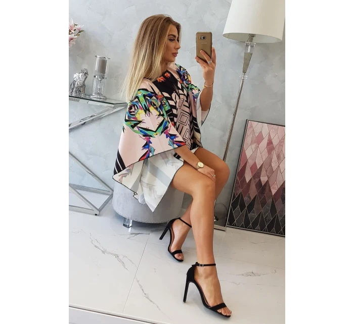 šaty s vázáním v pudrově růžové model 18746604 - K-Fashion šaty s vázáním v pudrově růžové model 18746604 - K-Fashion