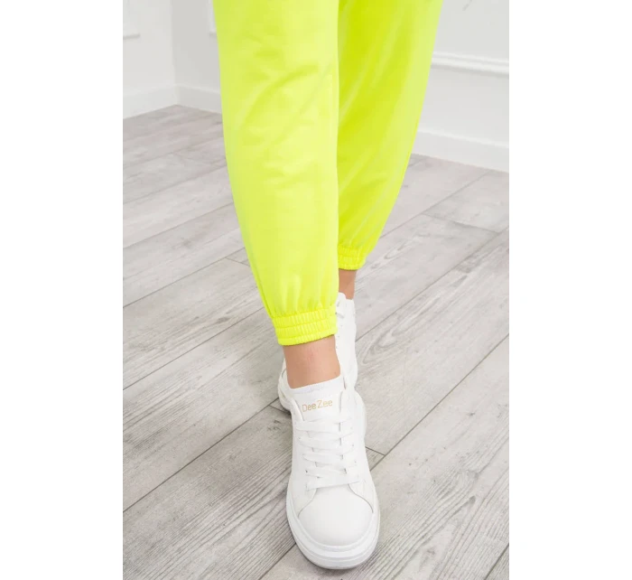 Súprava s blúzkou top žltá neónová