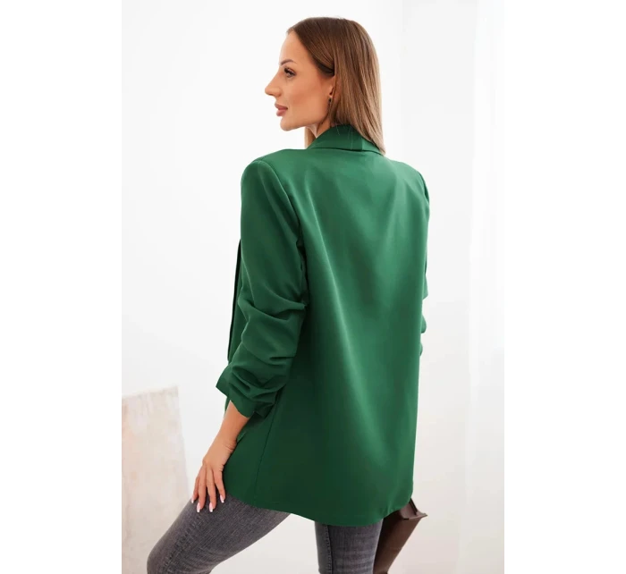 Bunda s klopami elegantná zelená