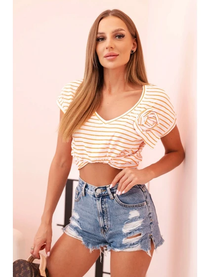 Dámsky bavlnený top na ramienka s výstrihom do V biely Dámsky bavlnený top na ramienka s výstrihom do V biely