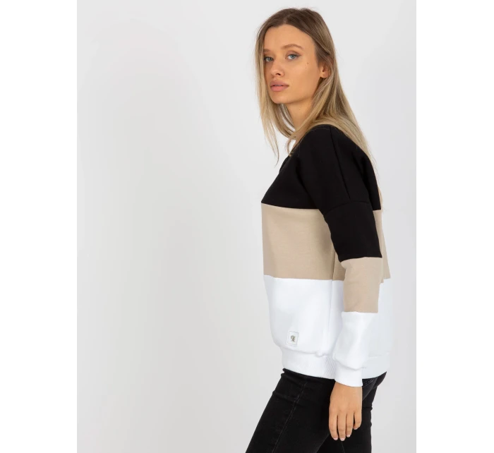 Mikina RV BL 8377.89 čierna a béžová