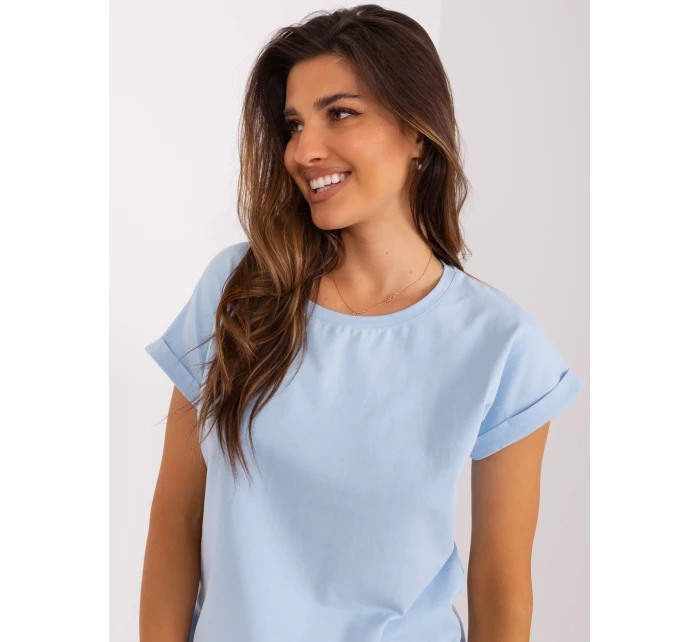 Bluzka RV BZ model 18694280 jasny niebieski - FPrice Bluzka RV BZ model 18694280 jasny niebieski - FPrice