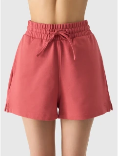 Dámské teplákové šortky 4F - korálové