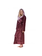 Dámský župan s kapucí dlouhý Flora   model 18124461 - Vestis