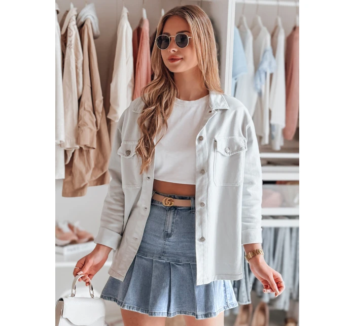 Dámská košilová bunda světle šedá Dstreet model 21987111 - FashionStreet