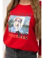 Blúzka s potlačou Superior červená