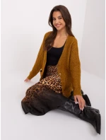 Sweter AT SW model 18970032 ciemny żółty - FPrice Sweter AT SW model 18970032 ciemny żółty - FPrice