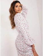 LK SK 509318 šaty.74 biela a ružová