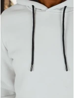 Pánska základná mikina s kapucňou svetlo šedá FashionStreet BX5862 Pánska základná mikina s kapucňou svetlo šedá FashionStreet BX5862