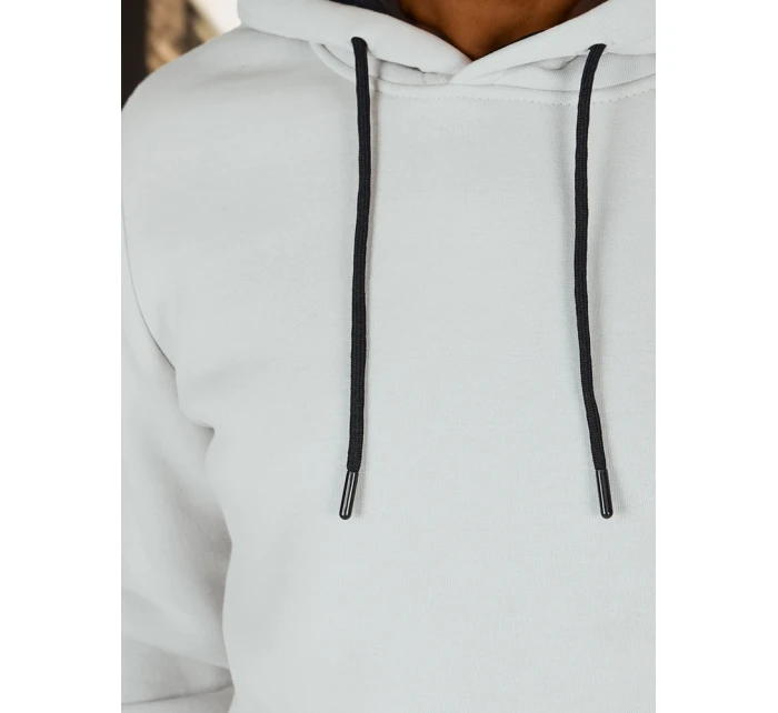 Pánska základná mikina s kapucňou svetlo šedá FashionStreet BX5862 Pánska základná mikina s kapucňou svetlo šedá FashionStreet BX5862