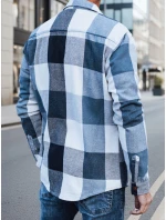 Pánská modrá kostkovaná košile model 21994100 - Dstreet