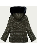 Prošívaná dámská zimní bunda v khaki barvě model 21246567 - MELYA MELODY Prošívaná dámská zimní bunda v khaki barvě model 21246567 - MELYA MELODY