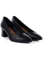 Dámske lodičky na podpätku čierne Sergio Leone PB413