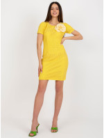 Sukienka LK SK 506335.21 ciemny żółty