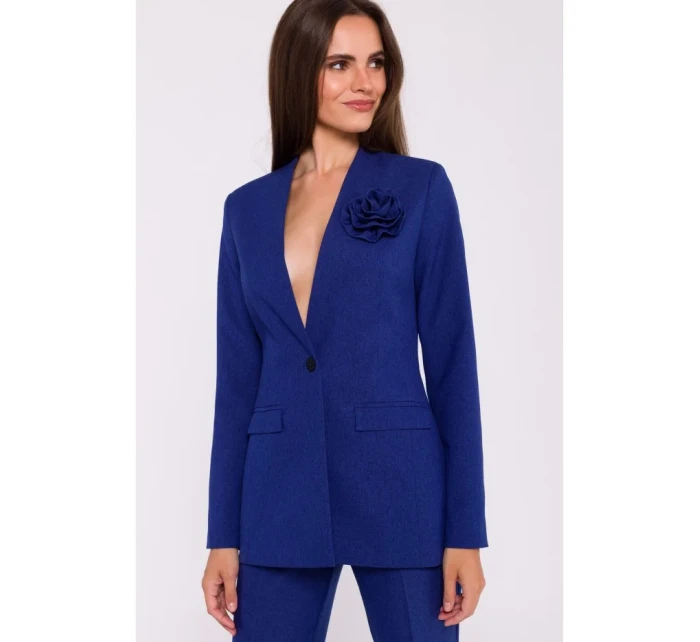 S370 Kvetinová bunda - modrá