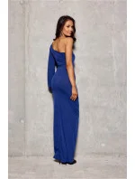 Dlhé šaty DUK0426 modré - Roco Fashion