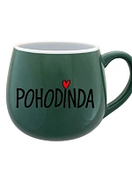 POHODINDA - zelený keramický hrnček 300 ml
