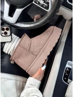 Dámske snežnice na platforme béžové BRINETTO FashionStreet ZY0568