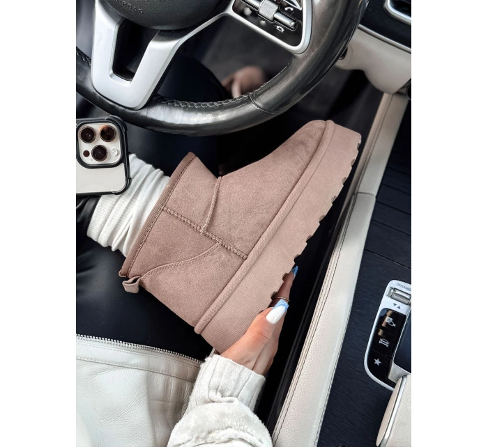 Dámske snežnice na platforme béžové BRINETTO FashionStreet ZY0568