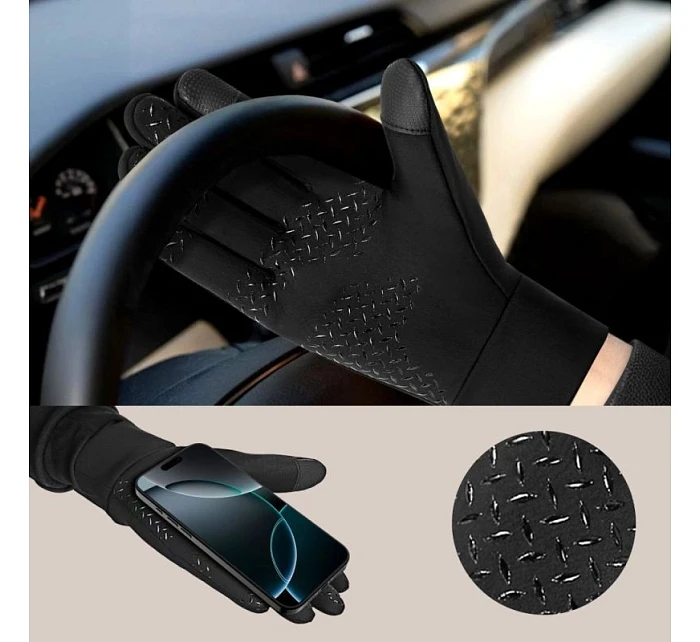 Rukavice Tech-Protect WG01 s hmatovými špičkami L čierne Rukavice Tech-Protect WG01 s hmatovými špičkami L čierne