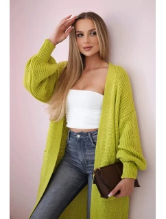 Sveter dlhý sveter pistáciový