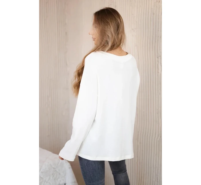 Blúzka s náhrdelníkom ecru Blúzka s náhrdelníkom ecru