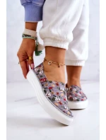 Damskie Tenisówki Slip On Memory Foam Big Star JJ276015 Szare