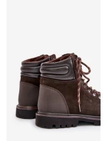 Semišové Zateplené Boty Trapery Pánské Big Star model 21669658 Hnědé - Big Star Shoes