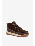 Zamszowe Buty Trekkingowe Męskie Big Star SS174263 Brązowe
