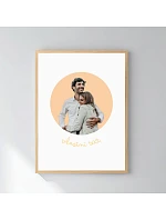 Personalizovaný magický fotorámik – 30x40 – výrez fotografie na podklade