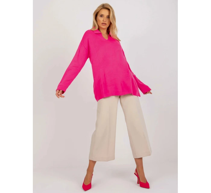 Dámsky sveter LC SW 2261 .00P fluo pink - FPrice