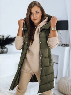 Dámská prošívaná vesta zelená Dstreet model 21965951 - FashionStreet