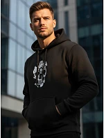 Bluza męska z nadrukiem czarna model 22103918 - FashionStreet