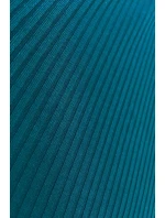 LARA Dámské žebrované šaty v mořské barvě se stahovacími lemy na rukávech model 17913674 - numoco