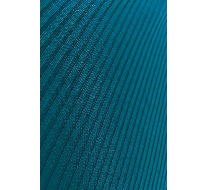 LARA Dámské žebrované šaty v mořské barvě se stahovacími lemy na rukávech model 17913674 - numoco