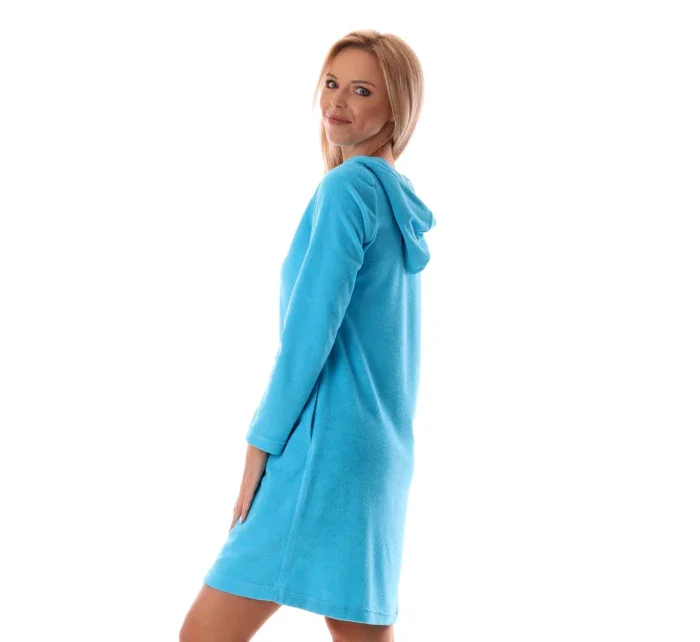 Dámsky župan Bari s kapucňou 3864 blue atoll - Vestis