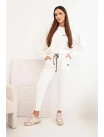 Dámska súprava z viskózy s mikinou a nohavicami ecru Dámska súprava z viskózy s mikinou a nohavicami ecru