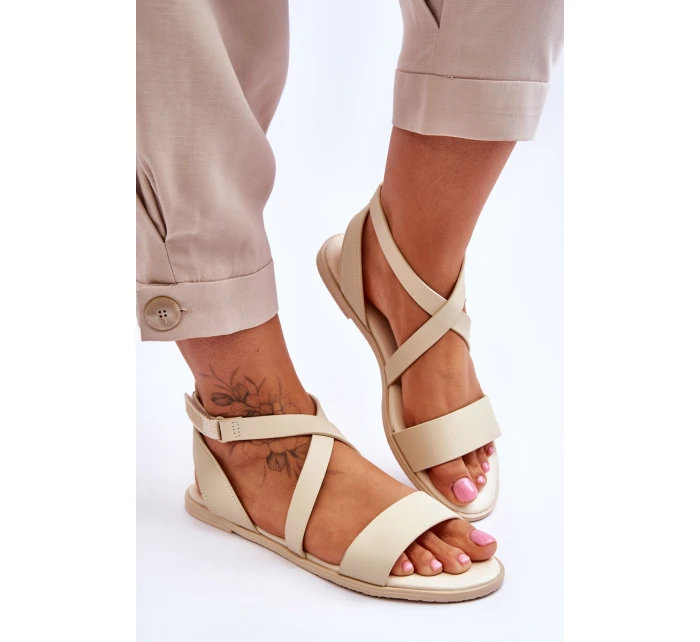 Kožené kotníkové sandály Big Star model 21618066 Béžová - Big Star Shoes