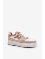 Damskie Niskie Sneakersy Beżowe Regines