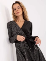 Sukienka MI SK model 21755258 czarno srebrny - FPrice Sukienka MI SK model 21755258 czarno srebrny - FPrice
